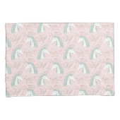 Housse D'oreillers Motif floral doux de licorne (devant-Droit)