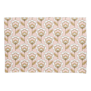 Housse D'oreillers Motif floral moderne de la moitié du siècle