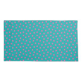 Housse D'oreillers Motif floral moderne en turquoise et orange (Dos)