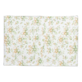 Housse D'oreillers Motif floral vert jaune (Dos)