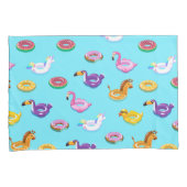 Housse D'oreillers Motif flottant de la piscine d'été (devant-Droit)