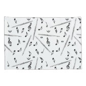 Housse D'oreillers Motif Flute Music Note (Dos-Droit)