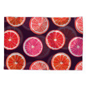 Housse D'oreillers Motif foncé Citrus peint à la main (Dos)