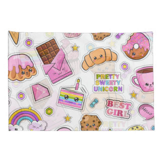 Housse D'oreillers Motif Funny Unicorn Magique Arc-en-ciel mou