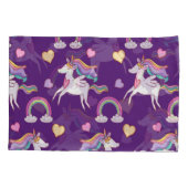 Housse D'oreillers Motif Funny Unicorn Magique Cheval mignon (Dos-gauche)