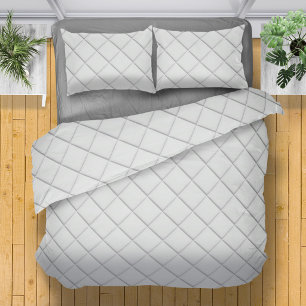 Housse D'oreillers Motif géométrique matelassé blanc moderne minimali
