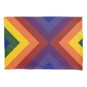 Housse D'oreillers Motif géométrique Rainbow Chevrons (devant-gauche)