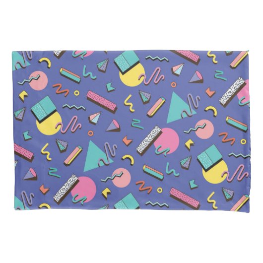 Housse D'oreillers Motif géométrique rétro (devant-gauche)