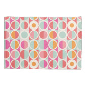 Housse D'oreillers Motif géométrique rose orange (Dos-gauche)