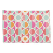 Housse D'oreillers Motif géométrique rose orange (Dos-Droit)