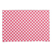 Housse D'oreillers Motif Gingham Rouge et Blanc Classique Rustique (devant-Droit)