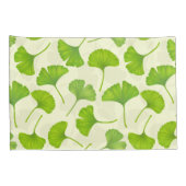 Housse D'oreillers Motif Ginkgo sur blanc (Dos-Droit)