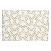 Housse D'oreillers Motif Gold Art Déco en blanc (Dos)