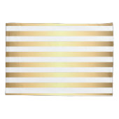 Housse D'oreillers Motif Gold White Stripes (Dos)