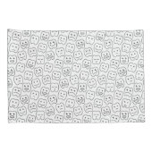 Housse D'oreillers Motif heureux de dents (Dos-Droit)