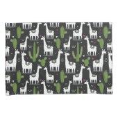 Housse D'oreillers Motif heureux de lama (devant-Droit)