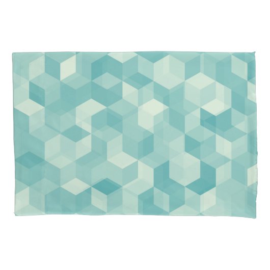 Housse D'oreillers Motif Hexagonal bleu sans fil (devant)