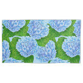 Housse D'oreillers Motif hydrangée bleu (devant-gauche)