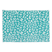 Housse D'oreillers Motif imprimé léopard turquoise (Dos-Droit)