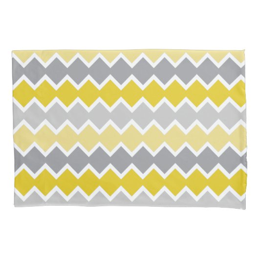 Housse D'oreillers Motif jaune et gris (devant-gauche)