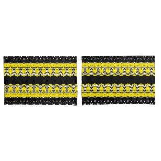 Housse D'oreillers Motif jaune et noir