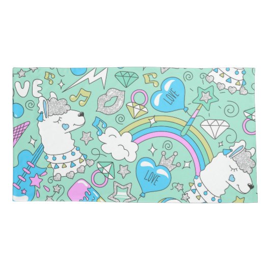 Housse D'oreillers motif lama 2 (Dos)