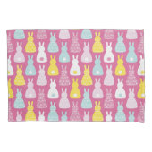 Housse D'oreillers Motif lapin lapin de Pâques rose mignon (devant)