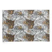 Housse D'oreillers Motif Leopard & Peonies (devant-Droit)
