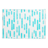Housse D'oreillers Motif Lignes arrondies | Bleu/Turquoise (Dos-gauche)
