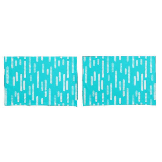 Housse D'oreillers Motif Lignes arrondies | Bleu/Turquoise (devant-Set)
