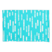Housse D'oreillers Motif Lignes arrondies | Bleu/Turquoise (devant-gauche)