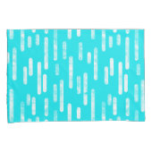 Housse D'oreillers Motif Lignes arrondies | Bleu/Turquoise (devant-Droit)