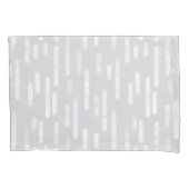 Housse D'oreillers Motif Lignes arrondies | Gris pâle et blanc (devant-gauche)