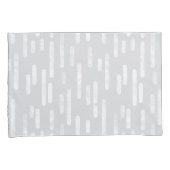 Housse D'oreillers Motif Lignes arrondies | Gris pâle et blanc (devant-Droit)