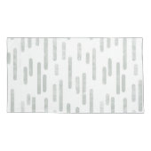 Housse D'oreillers Motif Lignes arrondies | Gris vert et blanc (Dos-gauche)