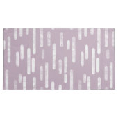 Housse D'oreillers Motif Lignes arrondies | Mauve et blanc (devant-Droit)