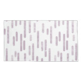 Housse D'oreillers Motif Lignes arrondies | Mauve et blanc (Dos-gauche)