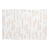 Housse D'oreillers Motif Lignes arrondies | Pêche pâle et blanc (Dos-gauche)