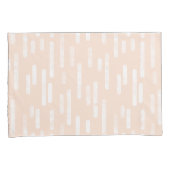 Housse D'oreillers Motif Lignes arrondies | Pêche pâle et blanc (devant-Droit)