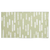 Housse D'oreillers Motif Lignes arrondies | Pistache pâle/Blanc (devant-gauche)