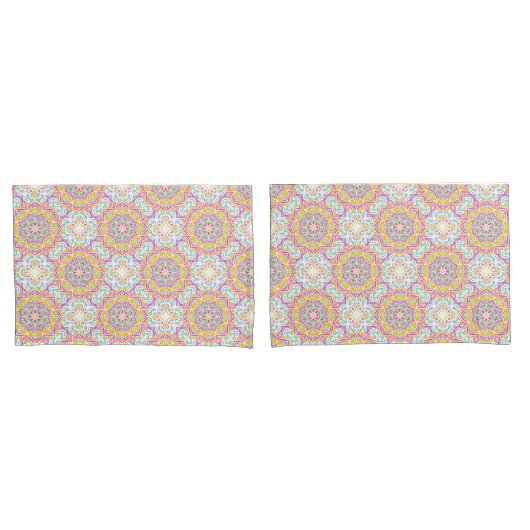 Housse D'oreillers Motif Mandala (devant-Set)