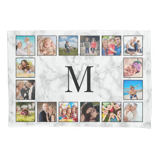 Housse D'oreillers Motif Marbre blanc en pierre (devant)