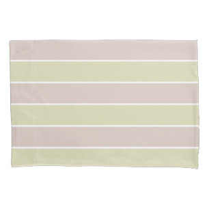 Housse D'oreillers Motif moderne à rayures vertes rose vif