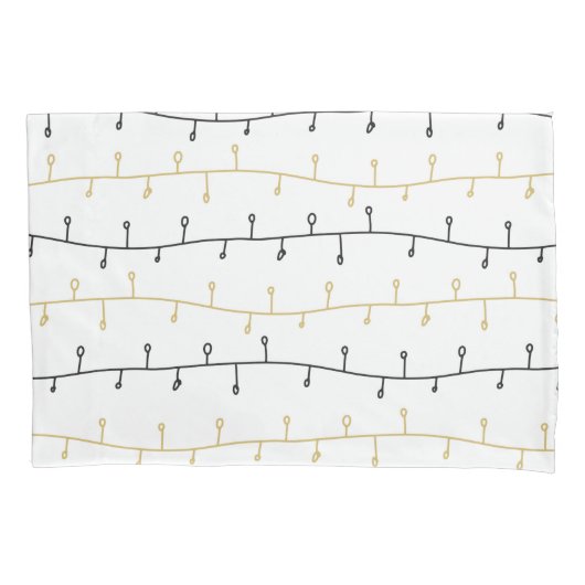 Housse D'oreillers Motif moderne Black Gold (devant)