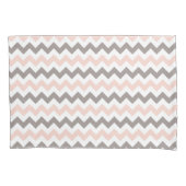 Housse D'oreillers Motif moderne Blush rose Grey Chevron (devant)