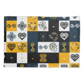 Housse D'oreillers Motif moderne géométrique tendance jaune (Dos)