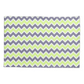 Housse D'oreillers Motif moderne jaune citron gris Chevron (Dos-gauche)