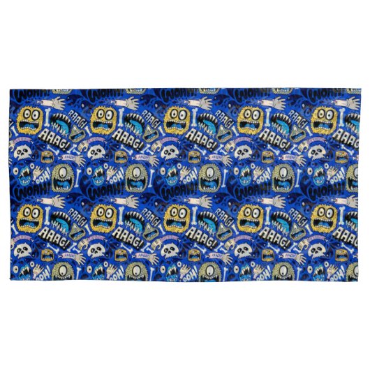 Housse D'oreillers Motif monstre Halloween amusant (devant)