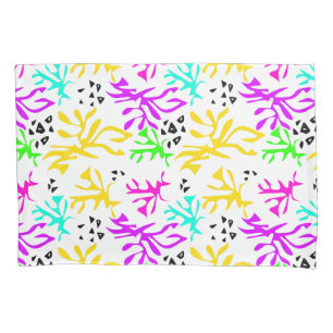 Housse D'oreillers motif néon multicolore Abstrait