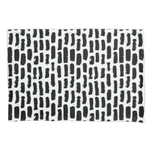 Housse D'oreillers Motif noir de courses de brosse